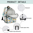 thumbnail image 4 of Colorful Dinosaur and Floral Pattern Cute School Backpack Bag for School with Padded Back and Adjustable Shoulder Straps 15.25"x11.5"x5.25", 4 of 5