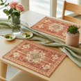 thumbnail image 3 of Burnt Orange Bohemia Placemats Set of 6 Tribal Vintage Boho Place Mats Table Mats Kitchen Dining Home Outdoor Party Table Decoration, 3 of 9