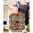 thumbnail image 2 of Burnt Orange Green Stand Mixer Dust Cover with Storage Pocket & Handles, Vintage Abstract Flowers Fits All Tilt Head & Bowl Lift Kitchen Appliance Cover Organizer Bag Accessories, 6-8 Quart, 2 of 6