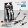 thumbnail image 5 of Toenail Clippers for Thick Nails, 2-Pack Stainless Steel Nail Clippers Made in Germany, Straight Edge Fingernail & Toenail Cutters for Men, Women & Seniors, 5 of 5