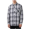 thumbnail image 2 of LWITHSZG Mens Button Down Shirt Trendy Loose Plaid Work Tops Business Office Dressy Casual Long Sleeve Blouses Big and Tall Shirts M-5XL, 2 of 6