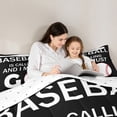 thumbnail image 5 of Castle Fairy Boys Girls Baseball Print 3 Pieces Queen Comforter Set,Ball Gamer Ultra Soft Bedding Sets,Sport Theme Bedding Comforter Set Breathable,Lightweight Room Decor,Reversible, 5 of 8