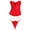 Red, variant on SCSAlgin Shapewear Sets for Women Corset Top Bustier LingerieZipper Front Flower Sexy Burlesque Vintage