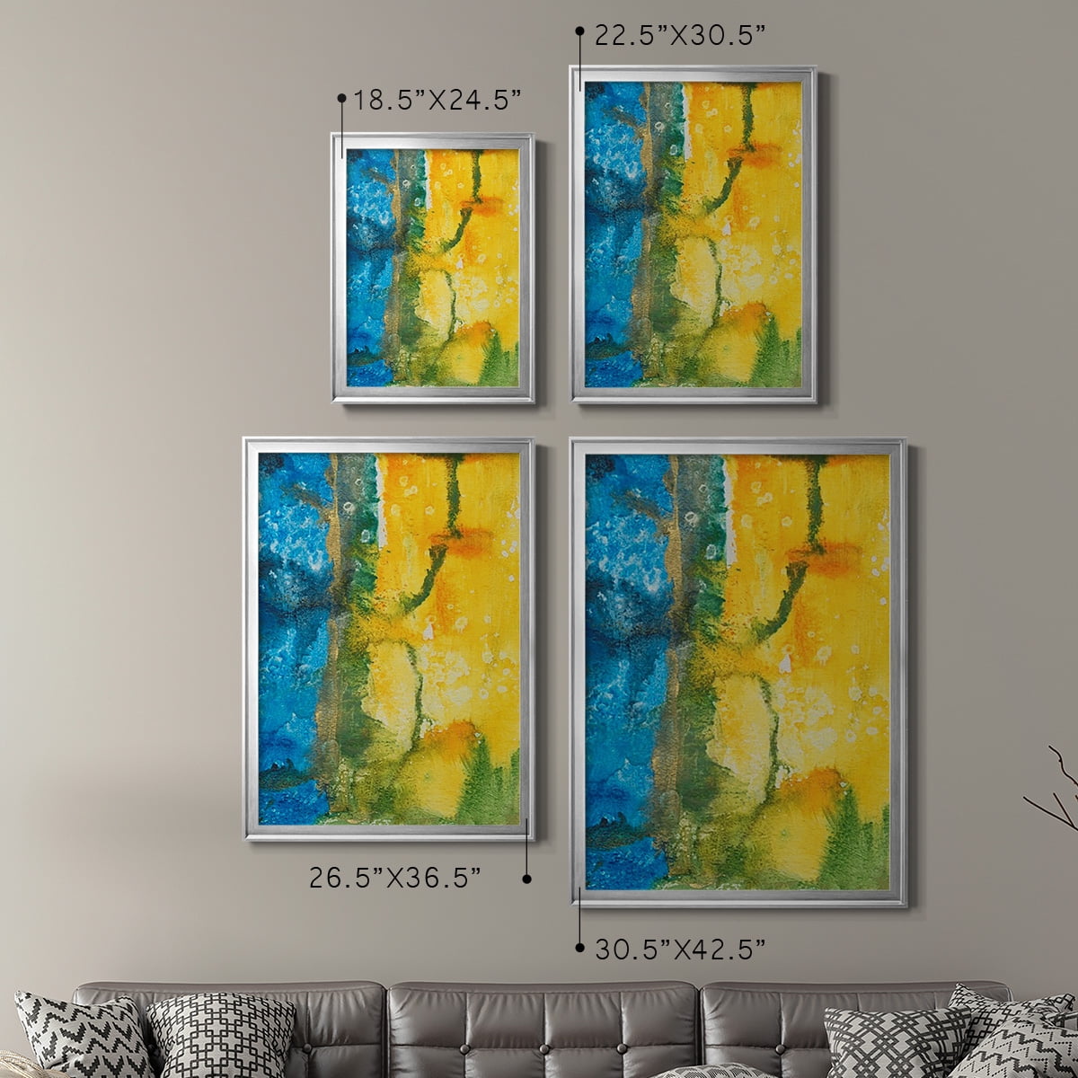 Aquatic Energy I Premium Framed Print, in Gold, Black, or Silver - Ready to Hang