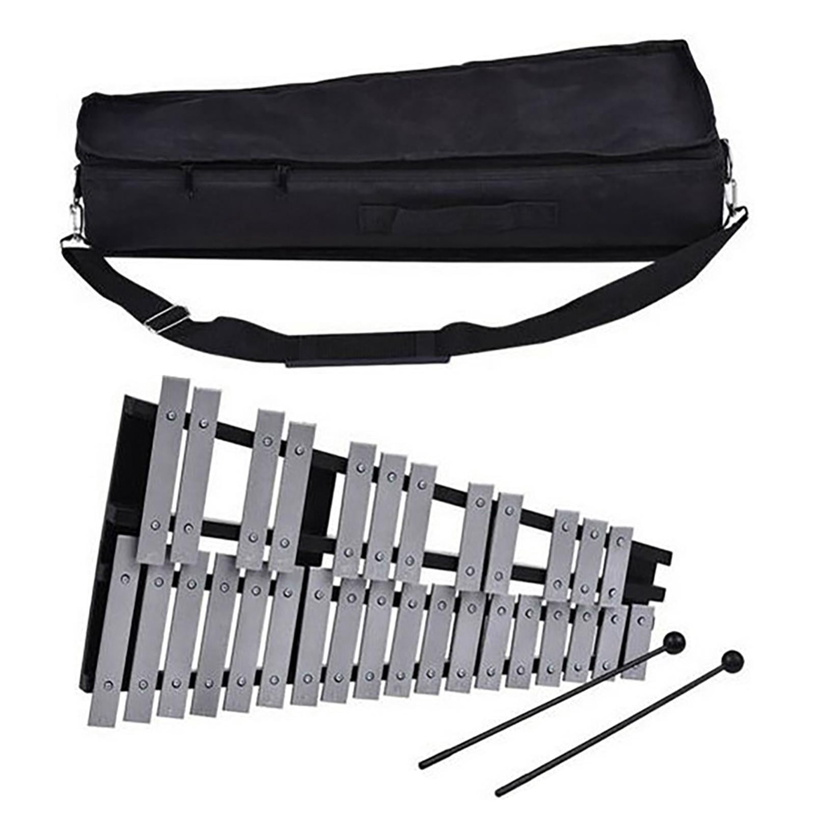 LeeQinersw 32 Notes Glockenspiel Xylophone Bell Percussion Instrument Kit for Kids Beginner