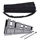 thumbnail image 2 of Instrumento de percusión de xilófono Glockenspiel plegable de 32 notas de Metal, incluye 2 mazos y bolsa de transporte para principiantes, regalos, 2 of 9