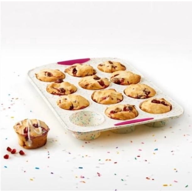 Moules à Muffins Silicone 3 Pièces Litinliv - 4 Cavités Par Moule, Antiadhésif Réutilisable Pour Cupcakes, Pudding, Friteuse Air (Rouge)