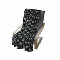 thumbnail image 4 of Abstract Soft Flannel Fleece Throw Blanket, Internet Abbreviation Conceptual Theme Xoxo Brush Stroked Lettering and Hearts, Cozy Plush for Indoor and Outdoor Use, 60" x 80", Black White, by Ambesonne, 4 of 6