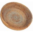 thumbnail image 2 of Natural Wicker Round Basket for Fruit, Bread, and Vegetable Storage, Handwoven Rattan Tray for Kitchen Decoration, 2 of 5