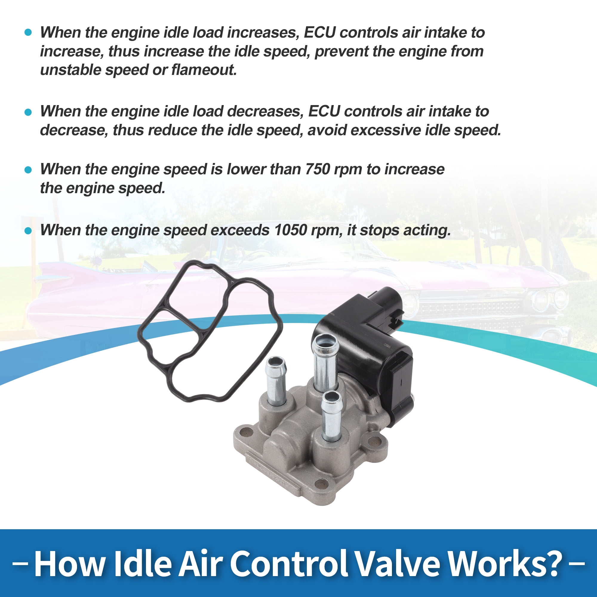 Unique Bargains Car Idle Air Control Valve for Toyota Corolla 1991-2002 No.2227016090 IACV Idle Motor Idle Air Control Valve