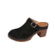 thumbnail image 1 of Mujeres Tacones Altos Cerrados Zapatillas Del Dedo Del Pie Bloque Tacón Mulas Estilo de Madera Clogs Casual Verano Oficina Diapositivas Sandalias Comodidad, 1 of 9