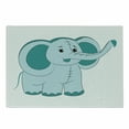 thumbnail image 1 of Teal Elephant Cutting Board, Toy Like Animal with Big Ears and Trunk in Cartoon Style Print, Decorative Tempered Glass Cutting and Serving Board, in 3 Sizes, by Ambesonne, 1 of 2