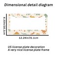 thumbnail image 2 of Dinosaur License Plate Prame Aluminum Rust-Proof Auto Parts License Plate Decorative Screws Fit Standard 2 Holes 1 U.S. License Plate, 12.2x 6.3 Inch, 2 of 7