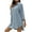 Light blue, variant on Womens Swimsuit Cover up Dress Women's 3/4 Sleeve Trim Kaftan Chiffon Swimwear Beach Loose Bikini Cover up Tops