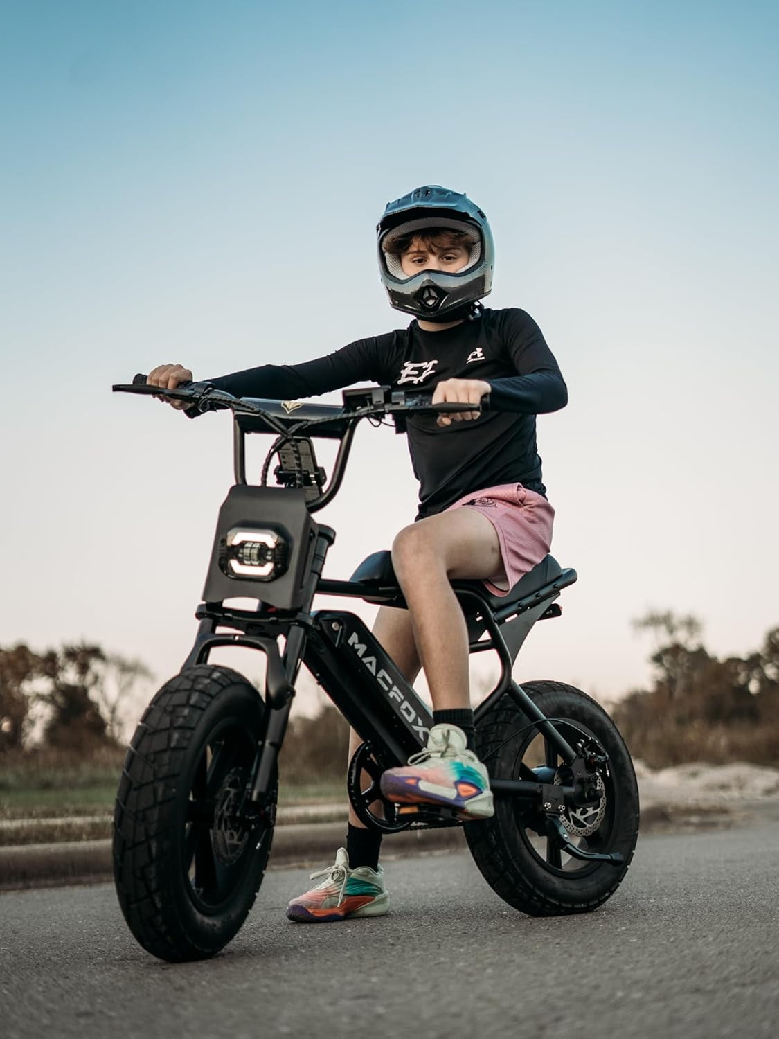 MACFOX M16 Ebikes for Teen Youths, Mini E Bike 750W Electric Bike Wheelie 20 MPH Max Speed, 25 Miles Range(PAS1), 16"x4" Fat Tires, City/School Commuting Electric Bike