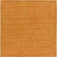 thumbnail image 2 of Unique Loom Solid Gava Solid Gava Rug Orange 9' 10" Square Solid Modern Perfect For Dining Room Living Room Bed Room, 2 of 6