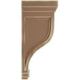 thumbnail image 2 of Ekena Millwork 6 1/2"W x 6 1/2"D x 14"H Traditional Recessed Wood Vintage Decor Corbel, Weathered Brown, 2 of 6