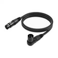 thumbnail image 2 of 3Pin XLR Right Angle Male to Female Microphone Audio Cable Shielded Cord 1.8M, 2 of 3