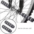 thumbnail image 4 of Silver Clavijas de bicicleta de aleación de aluminio para estacas traseras de Mtb adecuadas para ejes de 3/8 pulgadas 26t, 4 of 5