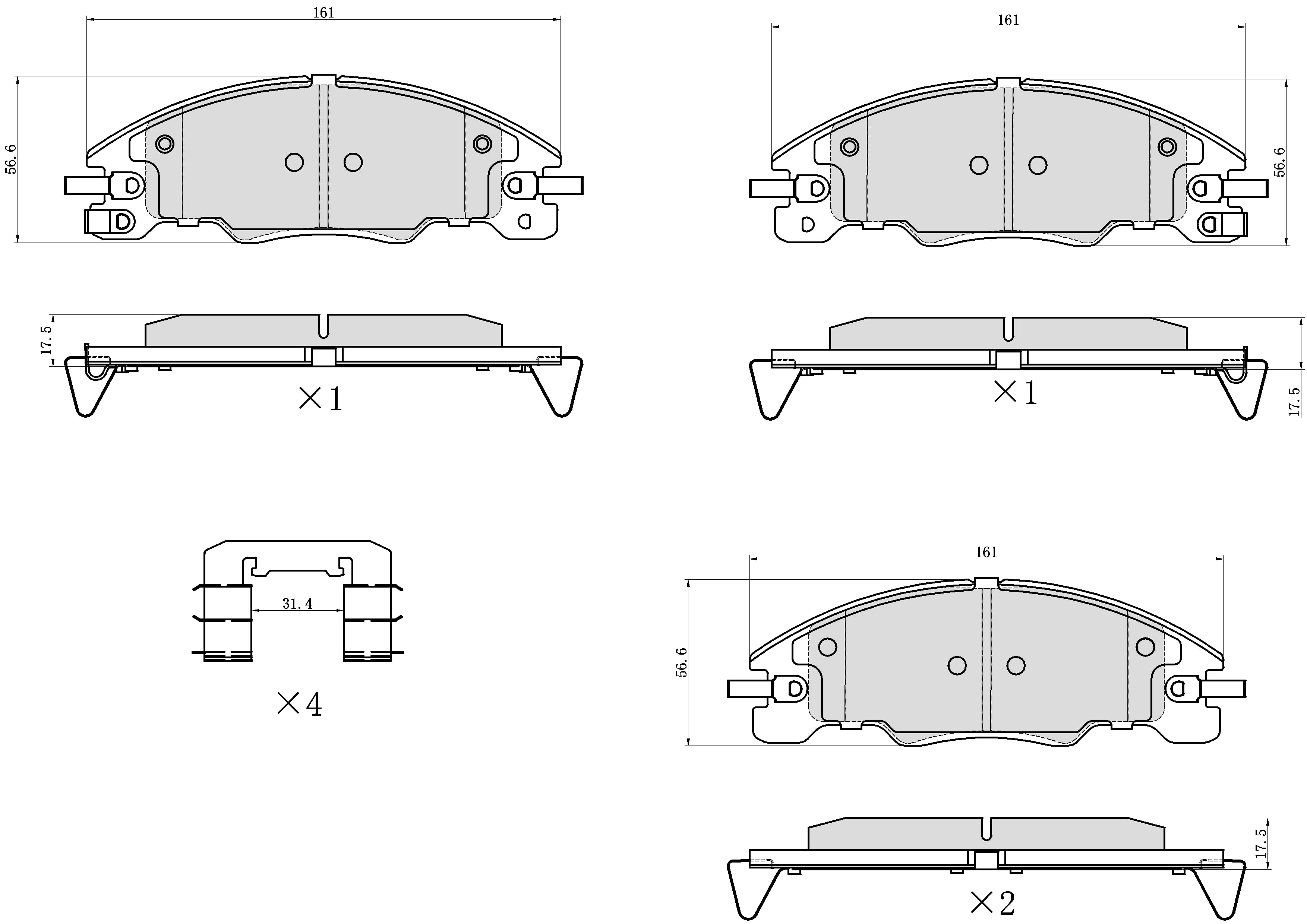UltraHC 700 Brake Pad Set, Front HC7.1339.0.C, Ford Focus 2011-2008