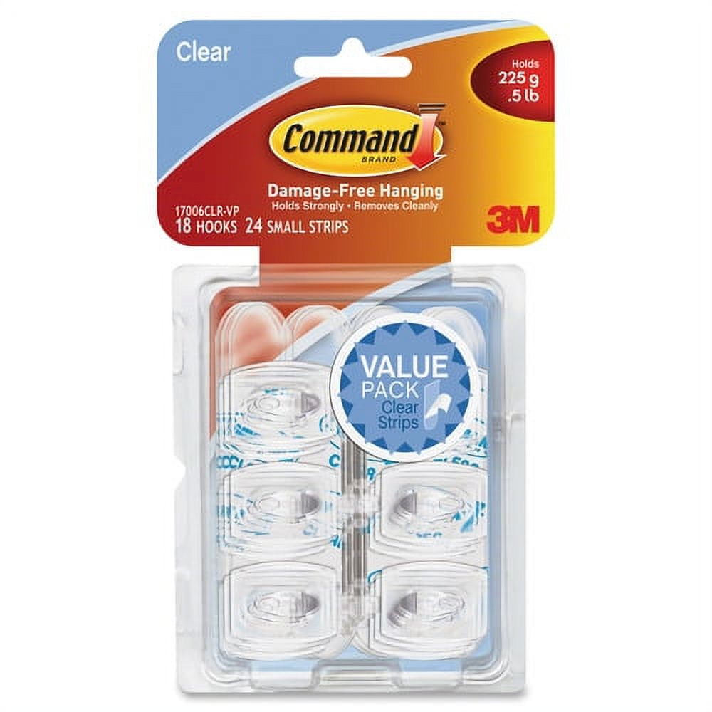 Command™ Clear Small Hooks