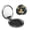 Round Shape, variant on Rubber Yellow Duck Art Portable Double-Sided Face Mirror Square, Magnifying Compact Pocket Mirror with PU Leather Cover
