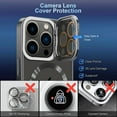 thumbnail image 3 of for iPhone 13 Pro Case with Stand, [Compatible with MagSafe] [Built-in Camera Cover] Shockproof Plating Edges, Clear Protective Magnetic Transparent Phone Case for iPhone 13 Pro - Black, 3 of 9