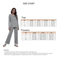 thumbnail image 5 of Pijama gris suave y lavable a máquina para descansar cómodamente en casa, conjunto de pijama transpirable de manga larga para mujer talla XL, 5 of 5