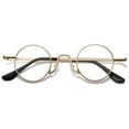 thumbnail image 2 of KOOSUFA Small Round Metal Reading Glasses 2.50 Blue Light Blocking Women Men Retro Eyeglasses Readers Eyewear Gold, 2 of 8