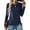 Dark Blue&01#1125G, variant on Women Long Sleeve Tops Blue Side Drawstring Crewneck Shirts for Women Fall Winter Basic Pullover Tops for Women
