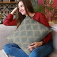 thumbnail image 2 of Plutus 12" x 20" Diamond Cut Diamond Luxury Throw Pillow in Blue, 2 of 2