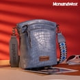 thumbnail image 5 of Montana West Women’s Medium Crossbody Purse Double Compartments with Guitar Strap, Jean, 5 of 7