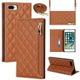 thumbnail image 2 of Feishell Crossbody Bag Wallet Case for iPhone 8 Plus/iPhone 7 Plus,Shockproof Luxury PU Leather Zipper Pocket Magnetic Closure Folio Card Slot Flip Kickstand Phone Case with Shoulder Strap,Brown, 2 of 12