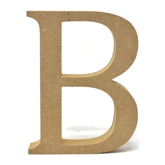 Smooth Pressed Board Wood Serif Letter, Natural, 5-1/8-Inch, B