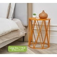 thumbnail image 6 of Y&M Round Nesting Coffee Tables, Set of 3 End Tables for Living Room Balcony Office, Heavy Duty Metal Stacking Nightstand for Home Indoor - Orange, 6 of 9