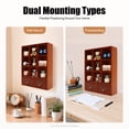 thumbnail image 3 of Shangmakel Wooden Shadow Box Shelf, 9 Grid Two Drawers Table Top Display Organizer, Vintage Wooden Cabinet for Home, Office Decor, 3 of 11