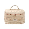 thumbnail image 1 of Bolsa cosmética portátil de gran capacidad con pequeño almacenamiento floral y acolchado portátil con flores lindas, 1 of 5