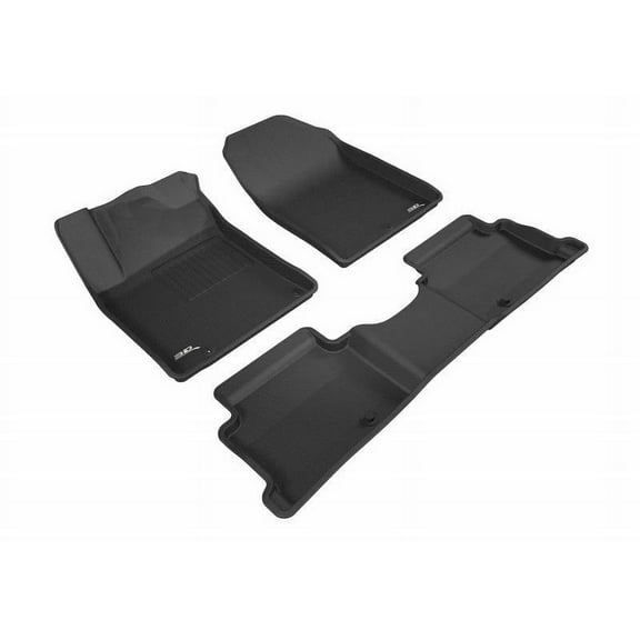 3D MAXpider 2018-2020 Fits Hyundai Elantra Gt Front Row Fits Automatic Transmission Only 1st 2nd Row Black Kagu Carbon Fiber Embossed Pattern Floor Mat L1HY08101509