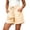 04# Yellow, variant on Ihhxva Cotton Beach Shorts for Women High Waist Elastic Drawstring Striped Adjustable Flat Front with Pockets Stretchable Exterior Pocket Summer Casual Workout Lounge S-2XL