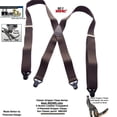 thumbnail image 3 of HoldUp Brand Basic Brown X-back Classic Series Holdup Suspenders with gripper clasps, 3 of 4