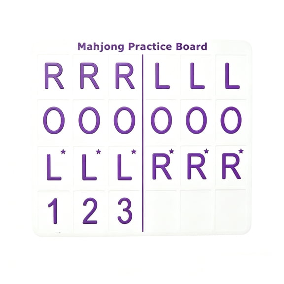 Portable Mahjong Charleston Practice Board, Solo Tile Training Tray Fits Standard American Mahjong Tiles for Beginner Drills, Purple