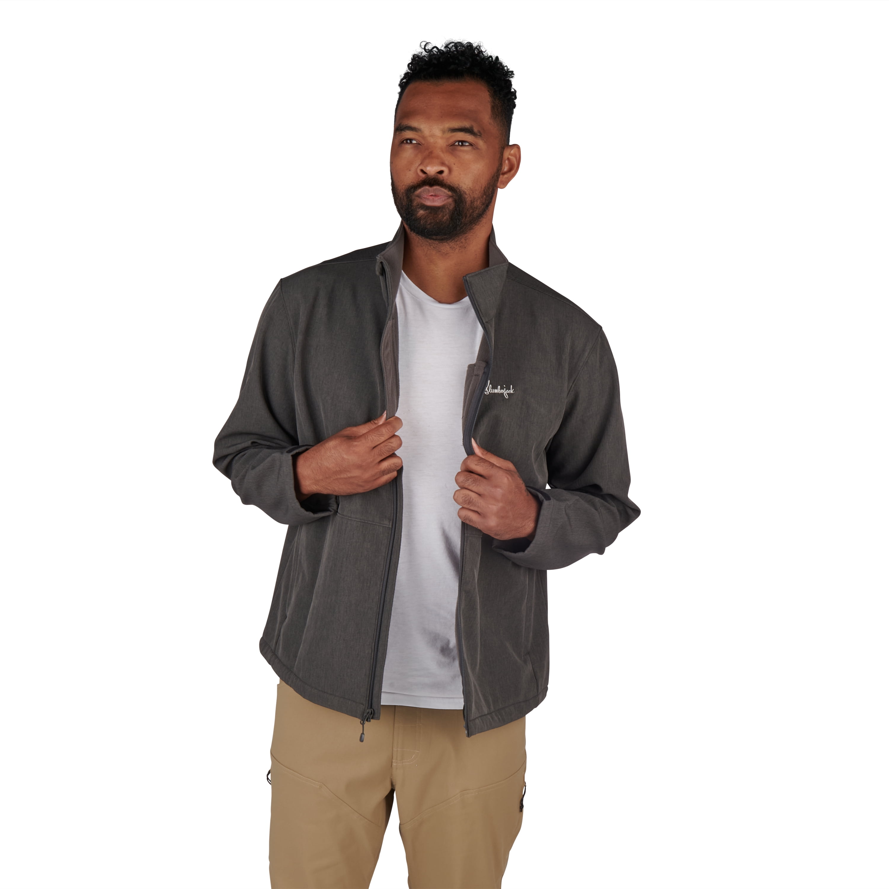 Slumberjack Men's Outdoor Explorer Soft Shell Jacket XL-Charcoal, Rain Repellent