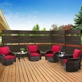 thumbnail image 3 of 2024 New Rattan Outdoor Privacy Screen, Stand Freestanding Balcony Privacy Screen, Decorative Privacy Fence and Room Divider for Patio, Garden, Backyard, Pool, Indoor, 3 of 8