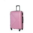 thumbnail image 3 of 3 Piece Luggage Sets,Suitcases with Wheels TSA Lock,ABS Lightweight Suitcase with Two Hooks, 20/24/28,Pink, 3 of 7