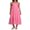 Pink, variant on Gupgi Women Striped Sleeveless Dress Swing Midi Dresses Spaghetti Strap Back Cutout Flowy Long Sundress