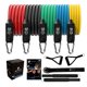 thumbnail image 1 of Sportisimo - Ligas de Resistencia - Juego 11 Piezas - Bandas elásticas tubulares 48 Pulgadas, Cinco Niveles de tensión (10, 20, 30, 40, 50 Libras) - Portátil para Gym en casa y Yoga, 1 of 6