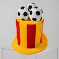 thumbnail image 5 of MMJ Novelty Fabric Soccer Theme Tall Party Hat Sunproof Headwear for Sports Game Cheering Fan Costume Accessory, 5 of 6
