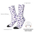 thumbnail image 6 of Honeii Lavender Flowers Print Adult Socks,Crew Socks,Casual Calf Socks,Daily Wear Socks for Men & Women, Perfect for Sports, Casual and Everyday Use, 6 of 6