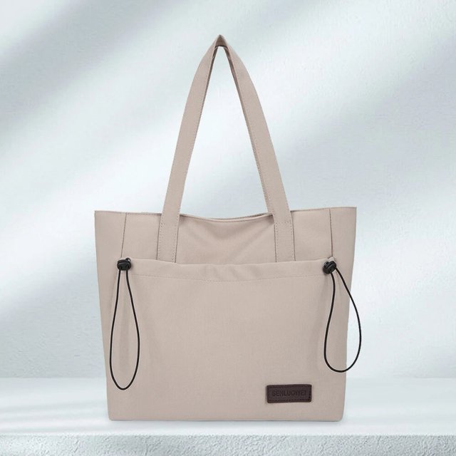 Women Nylon Shoulder Bag Versatile Large Tote Bag Lightweight Top Handle Bag Multi Pocket Handbag Commuting Bag