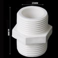 thumbnail image 2 of Washing Machine Dishwasher Water Inlet Fill Hose Connector Fitting 1/2\" 3/4\" 1\" 1-1/4\" Plastic White Plumbing Accessory for Heating System, 2 of 6